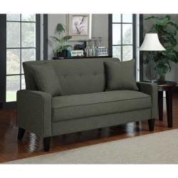 Portfolio Ellie Charcoal Gray Linen Sofa
