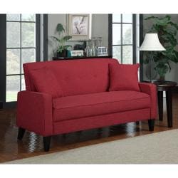 Portfolio Ellie Sunset Red Linen Sofa