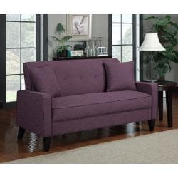 Portfolio Ellie Amethyst Purple Linen Sofa