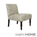 angelo:HOME Bradstreet Vintage Sea Foam Blue Floral Upholstered Armless Chair