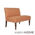 angelo:HOME Bradstreet Art Deco Tile Terracotta Upholstered Armless Settee