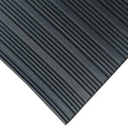 Rubber-Cal Composite Rib Corrugated Rubber Anti-Slip Floor Mat (4' x 6' x 3mm)