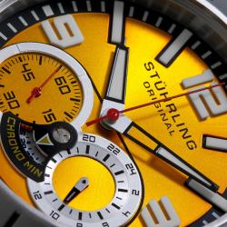 Stuhrling Original Men's Gen-Y Sport Quartz Chronograph Yellow Dial Watch