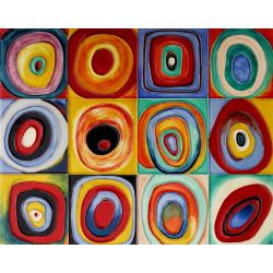 Wassily Kandinsky, 'Color Study of Squares' Hand-painted Wall Accent Tile