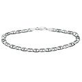 Eternally Haute Black Rhodium-plated Silver 8-inch Diamond-cut Mariner Link ...
