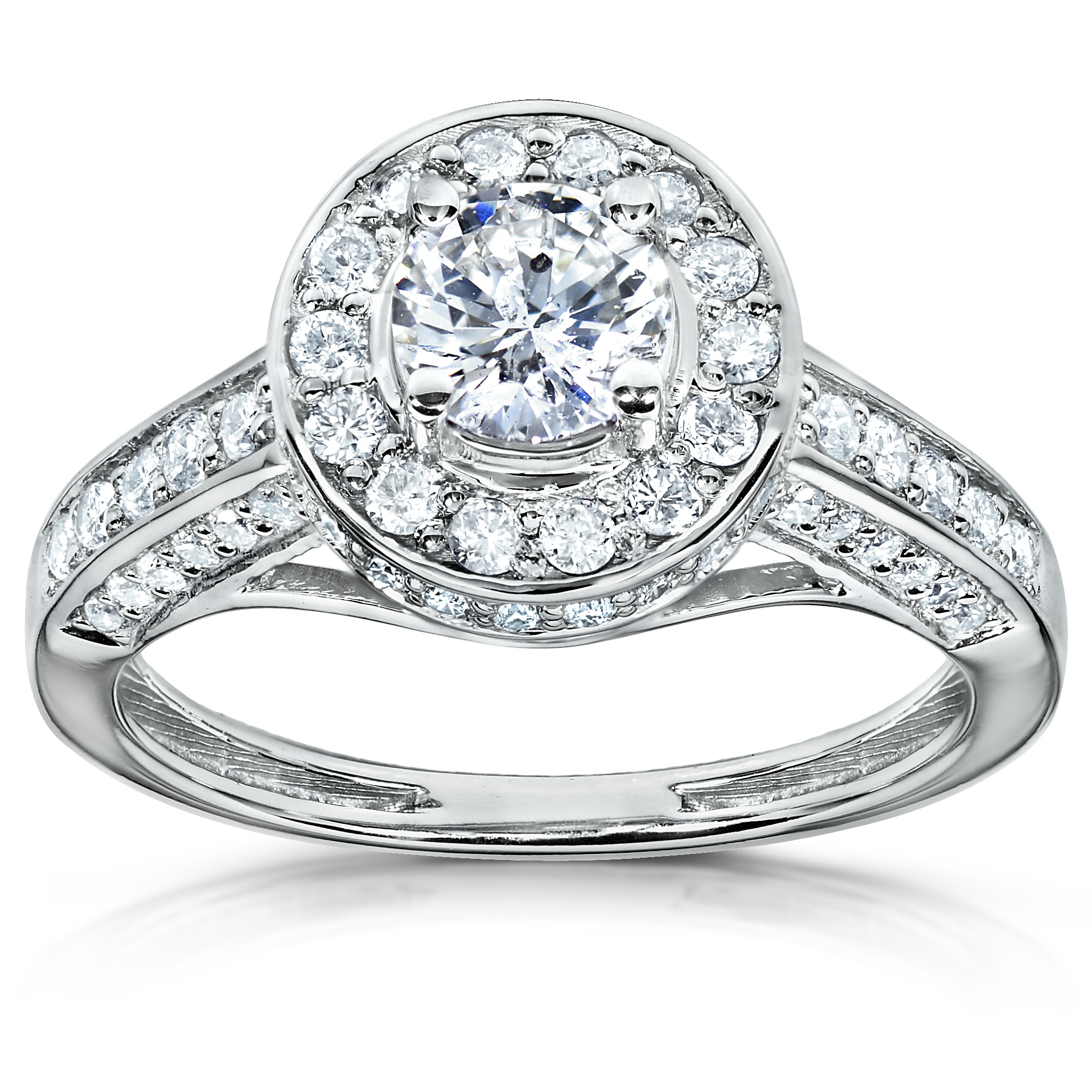 14k Gold 3/4ct TDW Round cut Diamond Engagement Ring (H I, I1 I2 