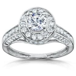 14k Gold 1ct TDW Diamond Halo Engagement Ring (H-I, I1-I2)
