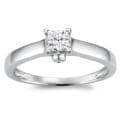 10k White Gold 1/4ct TDW Composite Solitaire Diamond Engagement Ring (I-J, I2)
