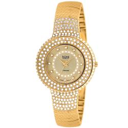 Burgi Women's Diamond Accent And Crystal Fashion Watch