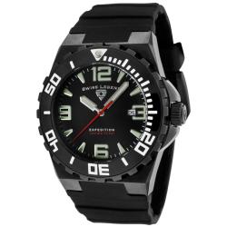 Swiss Legend Men's 'Expedition' Black Dial Black Silicon Watch
