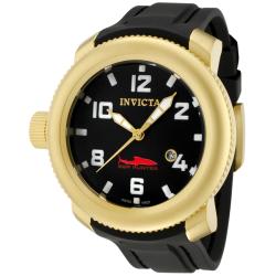 Invicta Men's 'Sea Hunter' Black Dial Black Polyurethane Watch