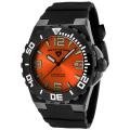 Swiss Legend Men's 'Expedition' Orange Dial Black Silicon Watch
