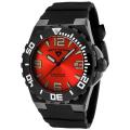 Swiss Legend Men's 'Expedition' Red Dial Black Silicon Watch
