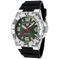 Swiss Legend Men's 'Expedition' Green Dial Black Silicon Watch