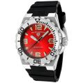 Swiss Legend Men's 'Expedition' Red Dial Black Silicon Watch