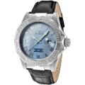 Invicta Men's 'Pro Diver' Black Genuine Calfskin Leather Watch