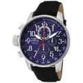 Invicta Men's 'Invicta II' Blue Dial Black Leather Chronograph Watch