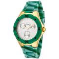 Invicta Women's 'Angel' White Dial Multi-Green Rubber Watch