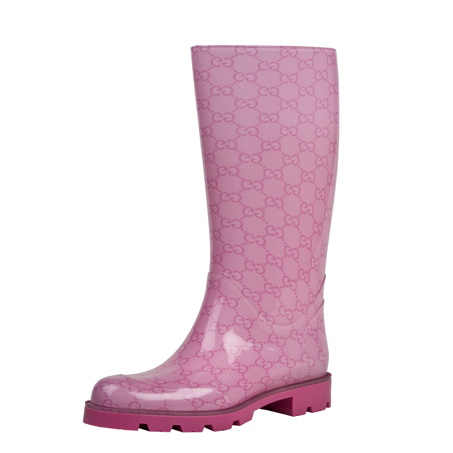 Gucci 'Edimburg' Pink  Detail Rain Boots 14089476