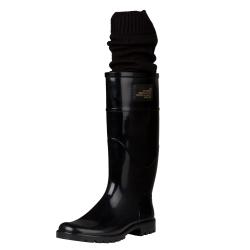 Dolce & Gabbana Black Rubber Rain Boots