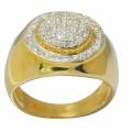 De Buman 10k Yellow Gold Men's 3/4ct TDW Diamond Ring (K-L, I1)