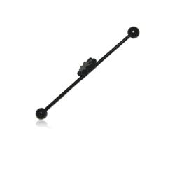 Black Surgical Steel Pot Plant Industrial Barbell Earring