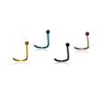Anodized Titanium Ball Nose Rings (Set of 4)