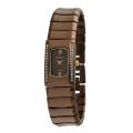Peugeot Women's Brown Crystal Accent Bracelet Watch