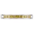 Sterling Silver 1/3ct TDW Treated Yellow Diamond Band