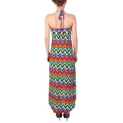 Ci Sono by Journee Junior's Tribal Print Halter Top Maxi Dress