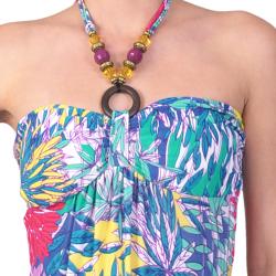 Ci Sono by Journee Junior's Floral Print Halter Top Maxi Dress
