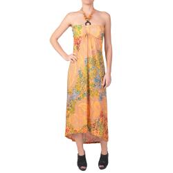 Ci Sono by Journee Junior's Mixed Print Halter Top Maxi Dress