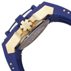 Invicta Men's 'Reserve' Akula Rubber & 18-Karat Golplated GMT Watch