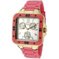 Invicta Women's 'Angel' Light Silver Dial Pink Rubber Watch