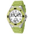 Invicta Women's 'Angel' White Dial Light Green Silicon Watch