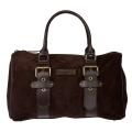 Longchamp Chocolate Suede Duffel