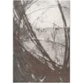 Meticulously Woven Brown Bananaquit Abstract Rug (7'10 x 10')