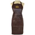 Tango Brown Textured Faux Leather Apron