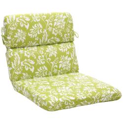 Pillow Perfect Green/ White Floral Outdoor Cushion