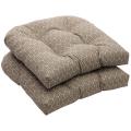 Outdoor Taupe Contemporary Wicker Seat Cushions (Set of 2)