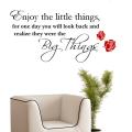 Vinyl 'Enjoy the Little Things...' Wall Decal