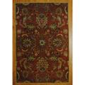 Indo Hand-tufted Tibetan Rust/ Blue Wool Rug (5' x 8')