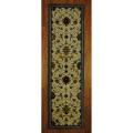 Indo Hand-tufted Tibetan Ivory/ Rust Wool Rug (2'3 x 7'10)