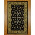 Indo Hand-tufted Mahal Black/ Gold Wool Rug (3' x 5')