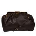 Miu Miu 'Nappa' Brown Oversized Leather Clutch