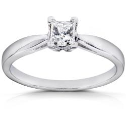 14k White Gold 1/4ct TDW Diamond Solitaire Engagement Ring