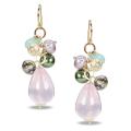 Sterling Silver Multi-gemstone and Pearl Earrings (7-8 mm)