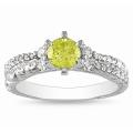 Miadora 14k Gold 3/4ct TDW Yellow and White Diamond Ring (G-H, I1-I2)
