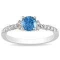 14k Gold 3/4ct TDW Blue and White Diamond Engagement Ring (G-H, I1-I2)