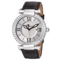 Chopard Women's 'Imperiale' Silver Dial Black Leather Strap Watch